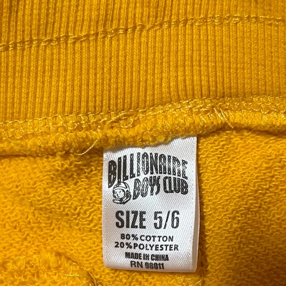 Billionaire Boys Club Kids BB Arch Pant Yellow Kids Boys size 5/6 - Picture 3 of 6